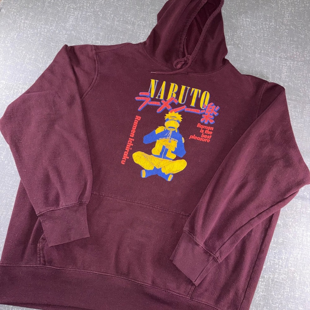 Naruto Shippuden Ramen Ichiraku Anime Hoodie XL Y2K Otaku Streetwear Viz Media